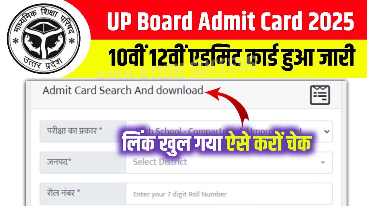 UP Board Admit Card 2025